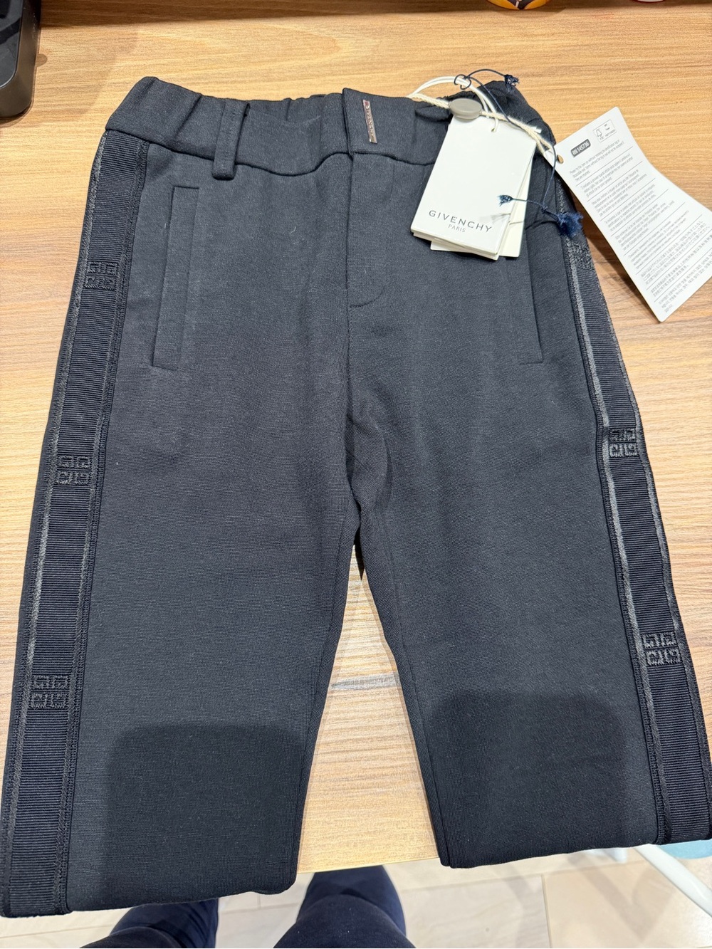 New Givenchy Boys Black Pants Sz 5